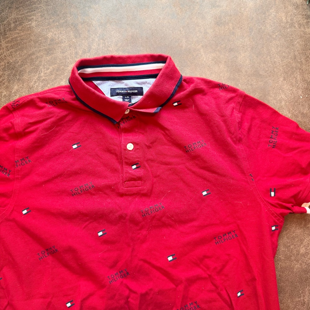 Tommy Hilfiger Men's Polo in Vibrant Red